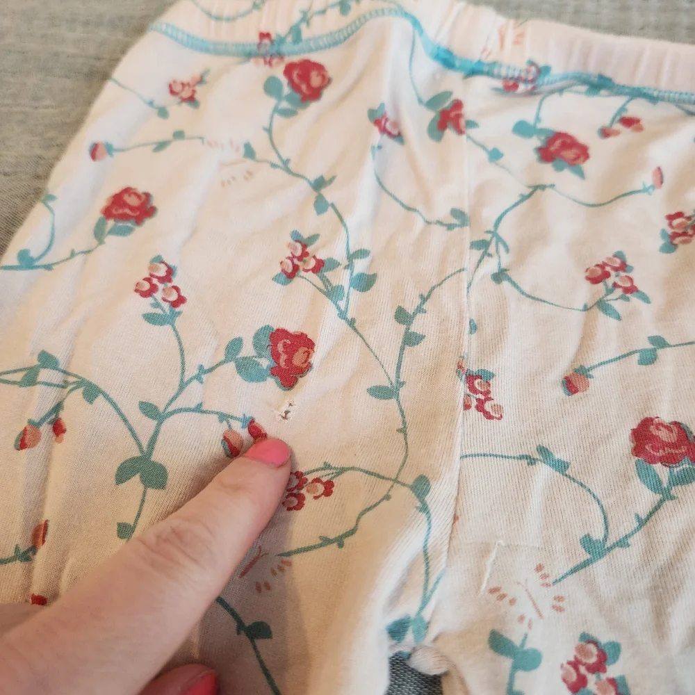 KICKEE Bamboo 2 Piece Set Kimono Floral Vines Short Sleeve pajamas 2t months